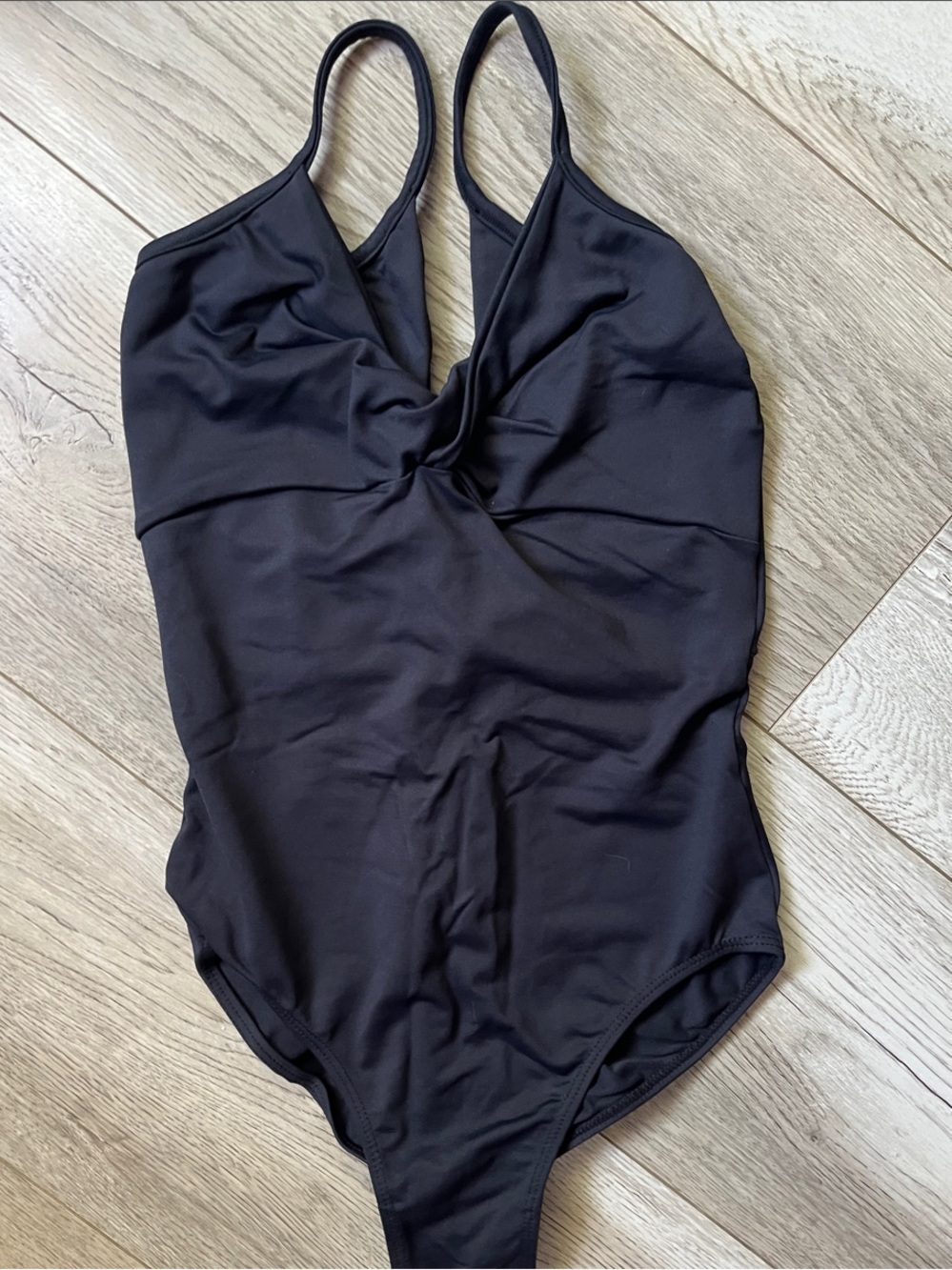 SoDanca Twist-Front Black Dance Leotard Size M